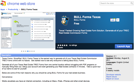 BULL Forms Texas Chrome Web Store TREC Forms